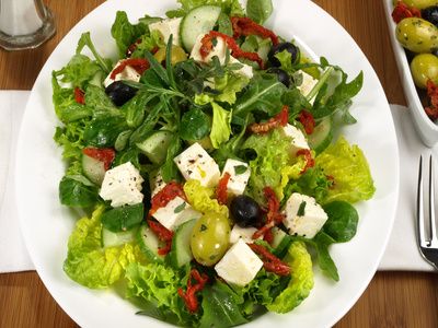 Warm Artichoke And Feta Salad With Lemon Dressing